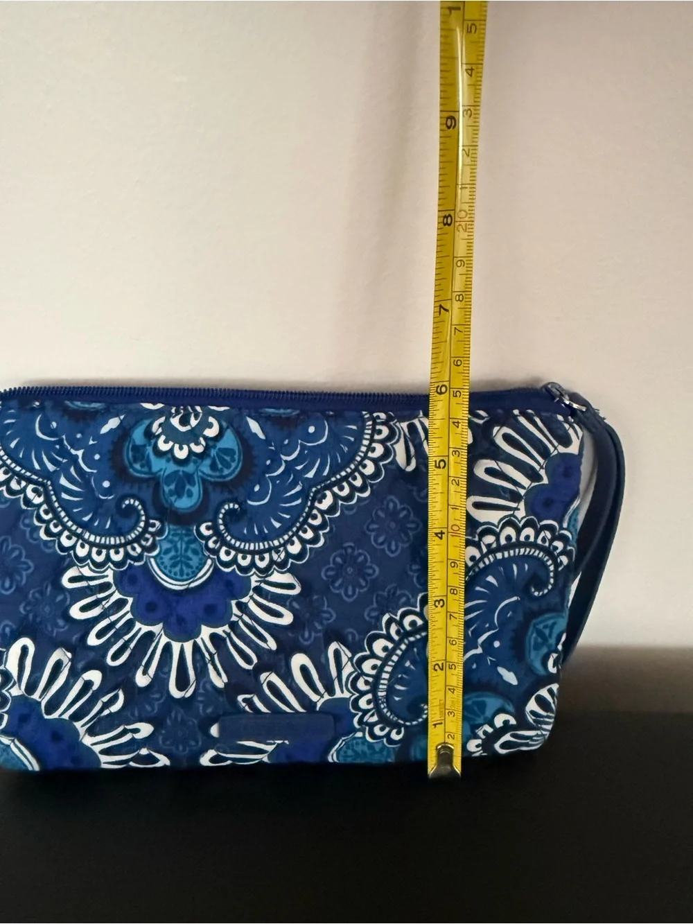 Vera Bradley Navy and White Floral Zip Cosmetic Pouch